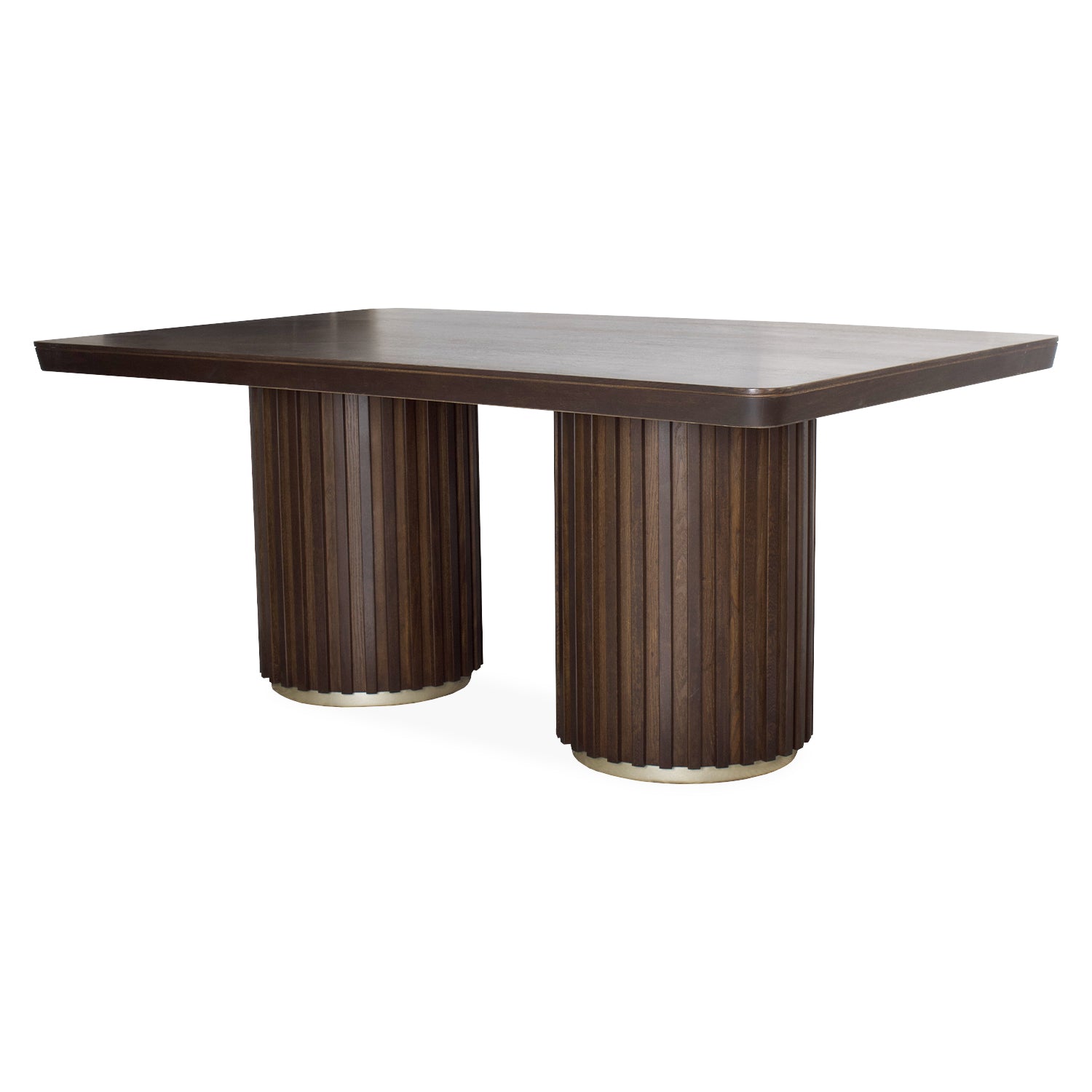 Comedor 6 Puestos Nicole Velvet Impetu Beige, Natural Oscuro, Champaña