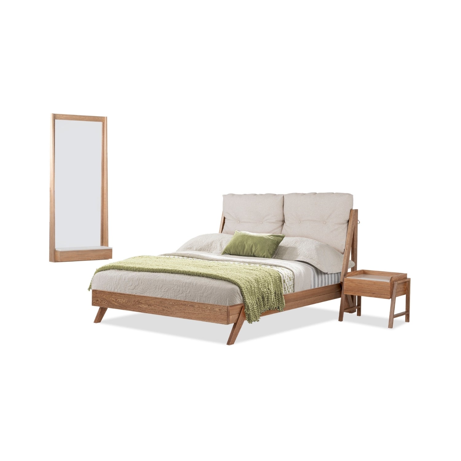 Alcoba Semi Doble Alky  Crudo, Natural