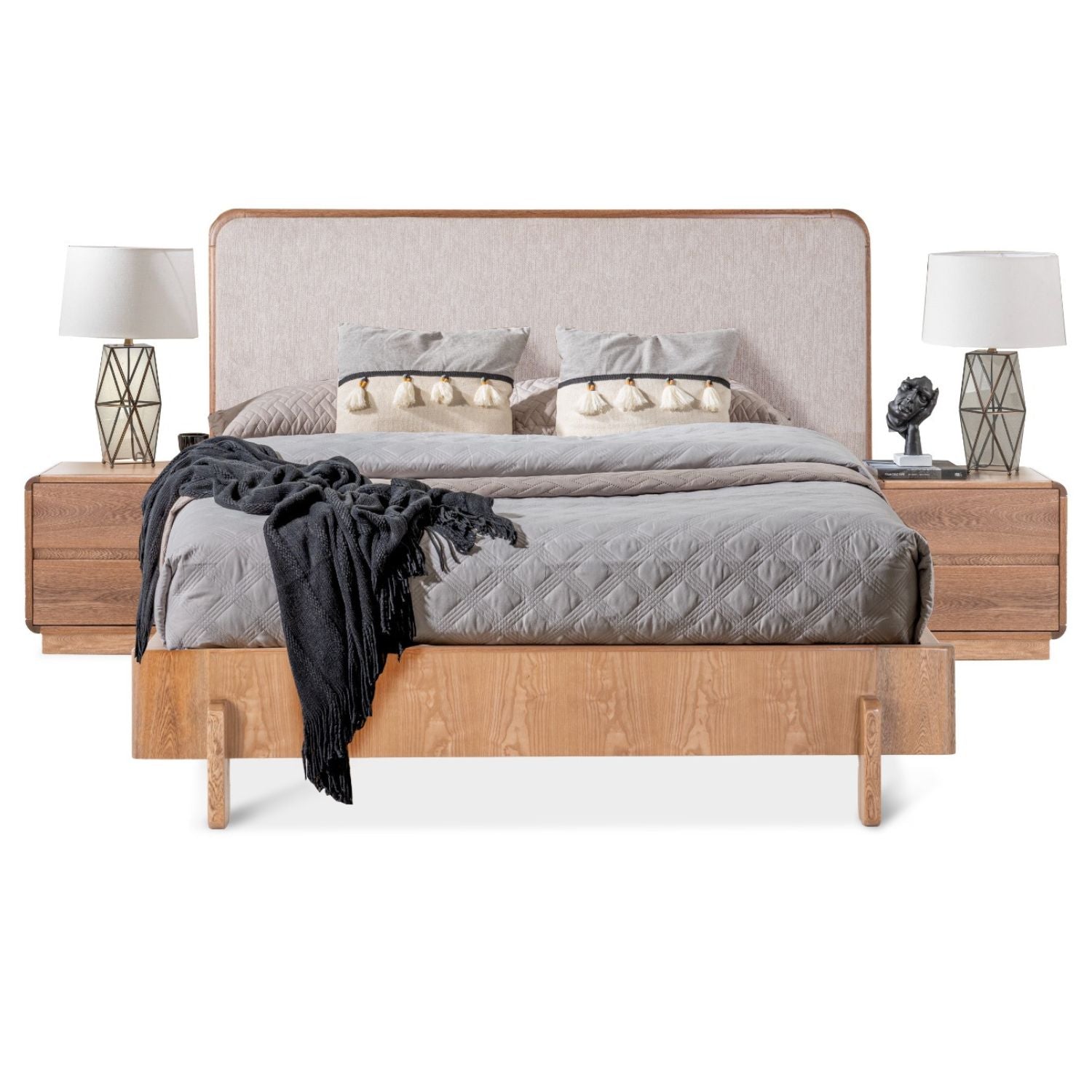 Cama Queen Donato Lino Marfil, Natural