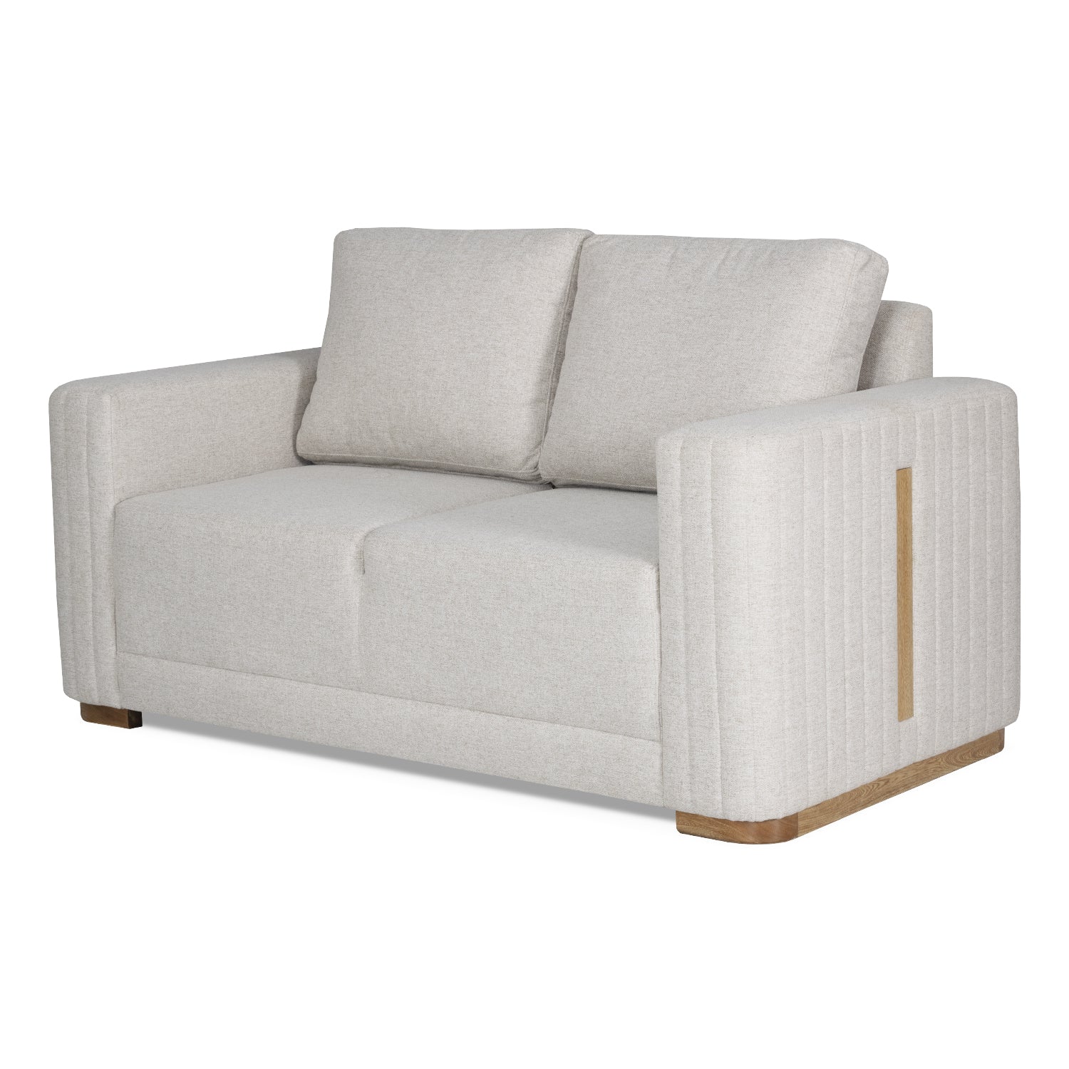 Sofá 2 Puestos Victoria Lino Verona Beige, Natural