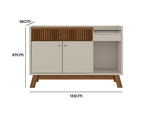 Bifé Salvador Natural, Off White 133X87X38*