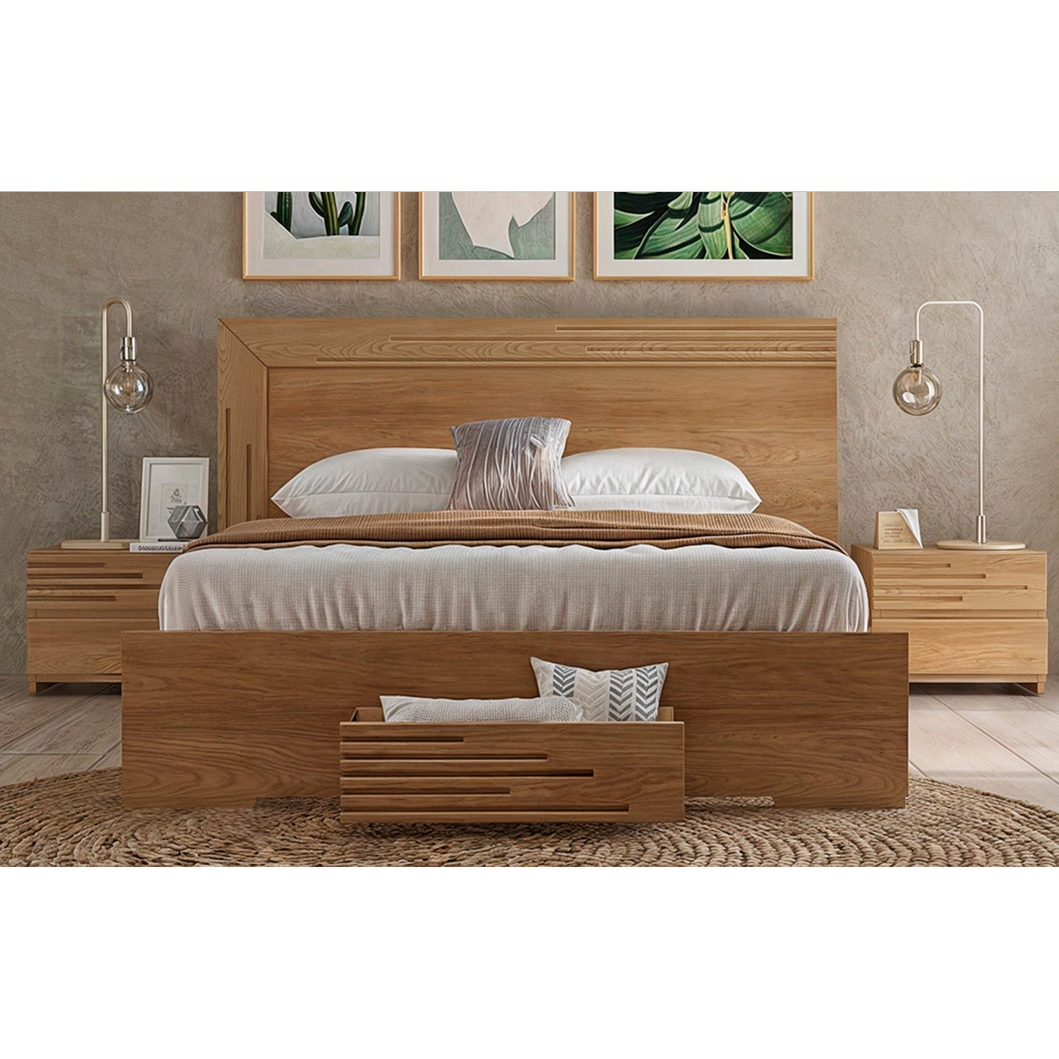 Cama Doble Oslo Natural