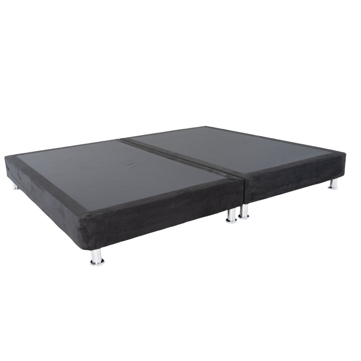Base Cama King Napoli King Microfibra Negro Par