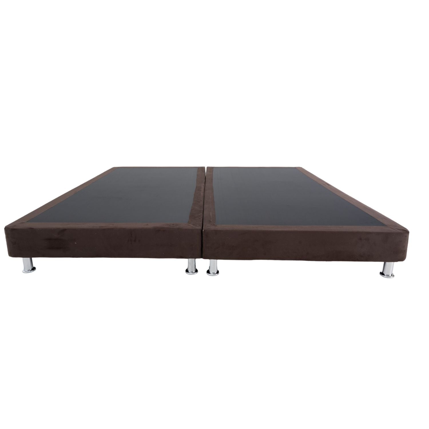 Base Cama Queen Microfibra Café Par