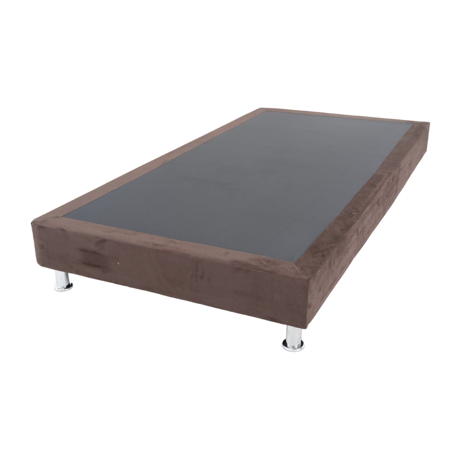 Base Cama Queen Microfibra Café Par