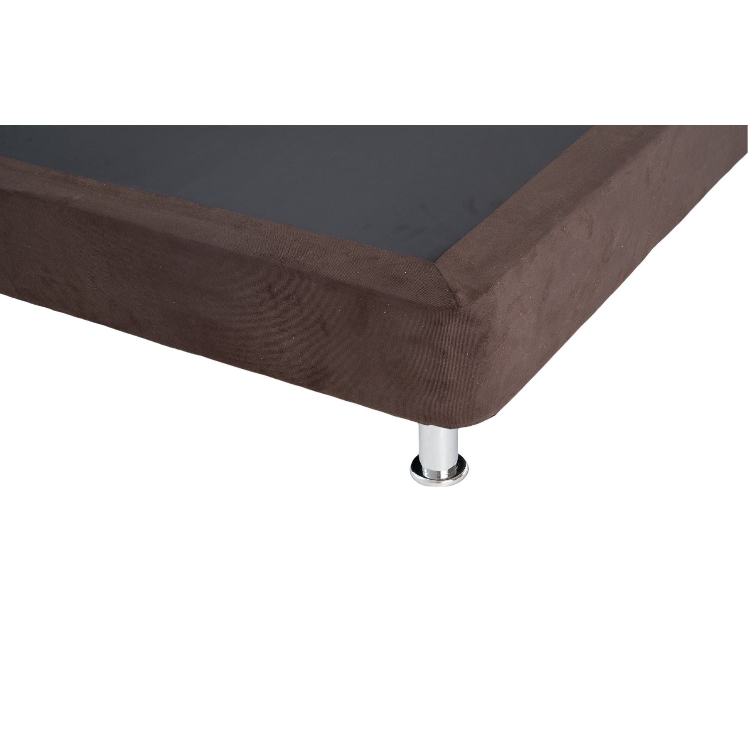 Base Cama Queen Microfibra Café Par