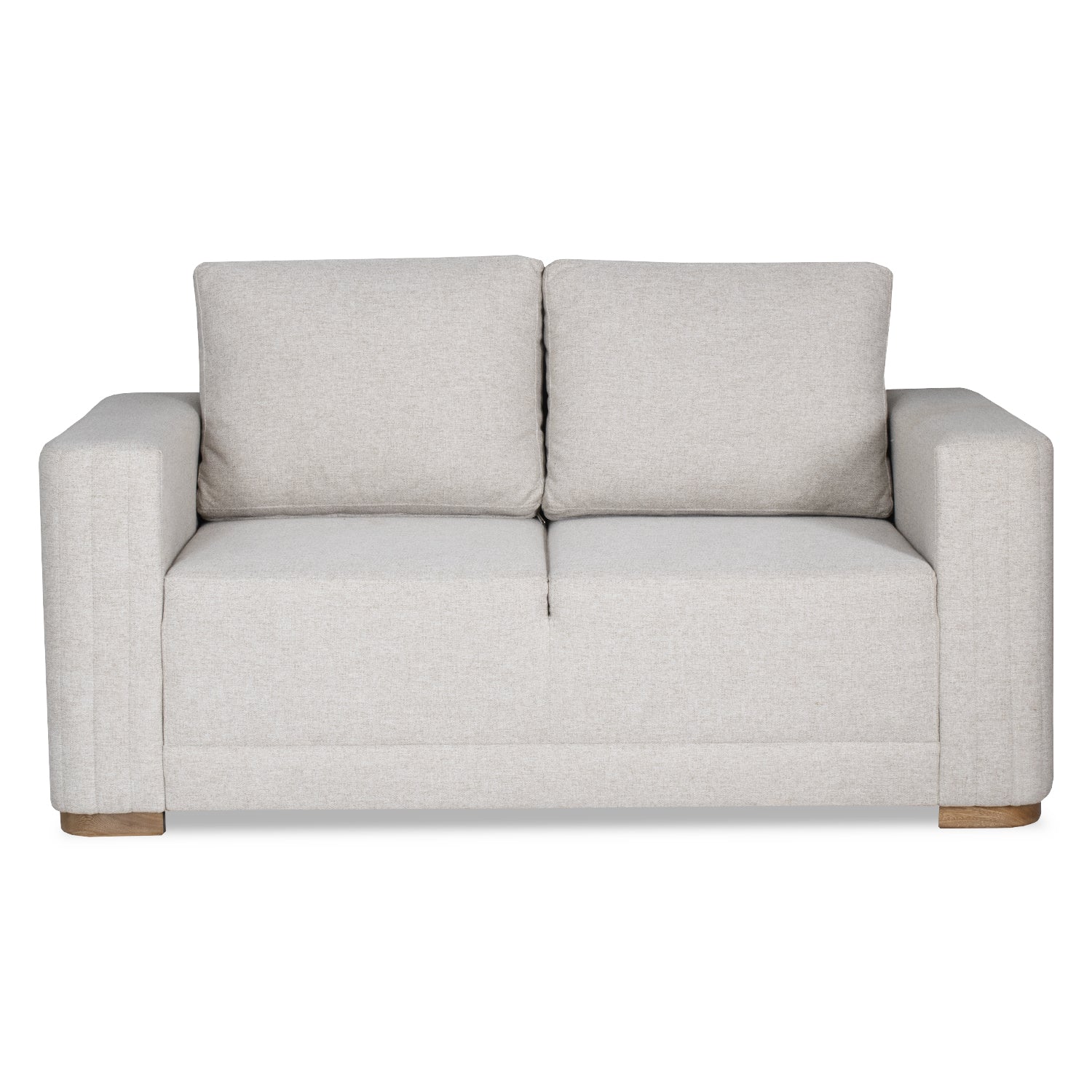 Sofá 2 Puestos Victoria Lino Verona Beige, Natural