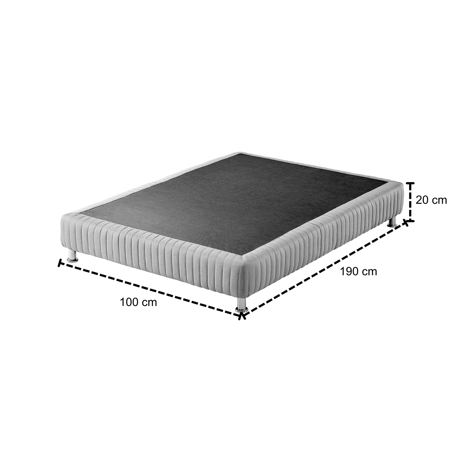 Base Cama Sencillo 1.00 Energy Gris