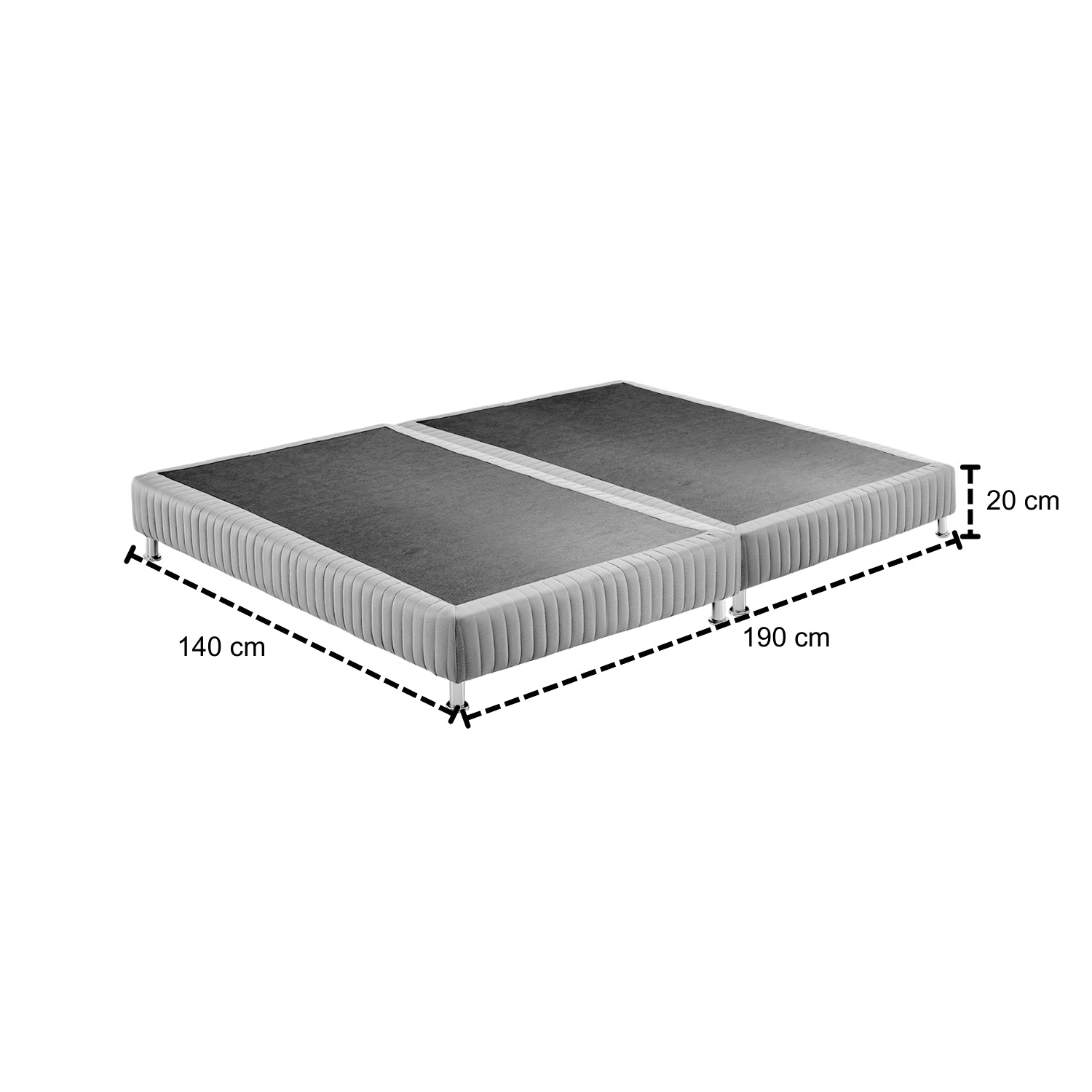 Base Cama Doble Energy Gris Par