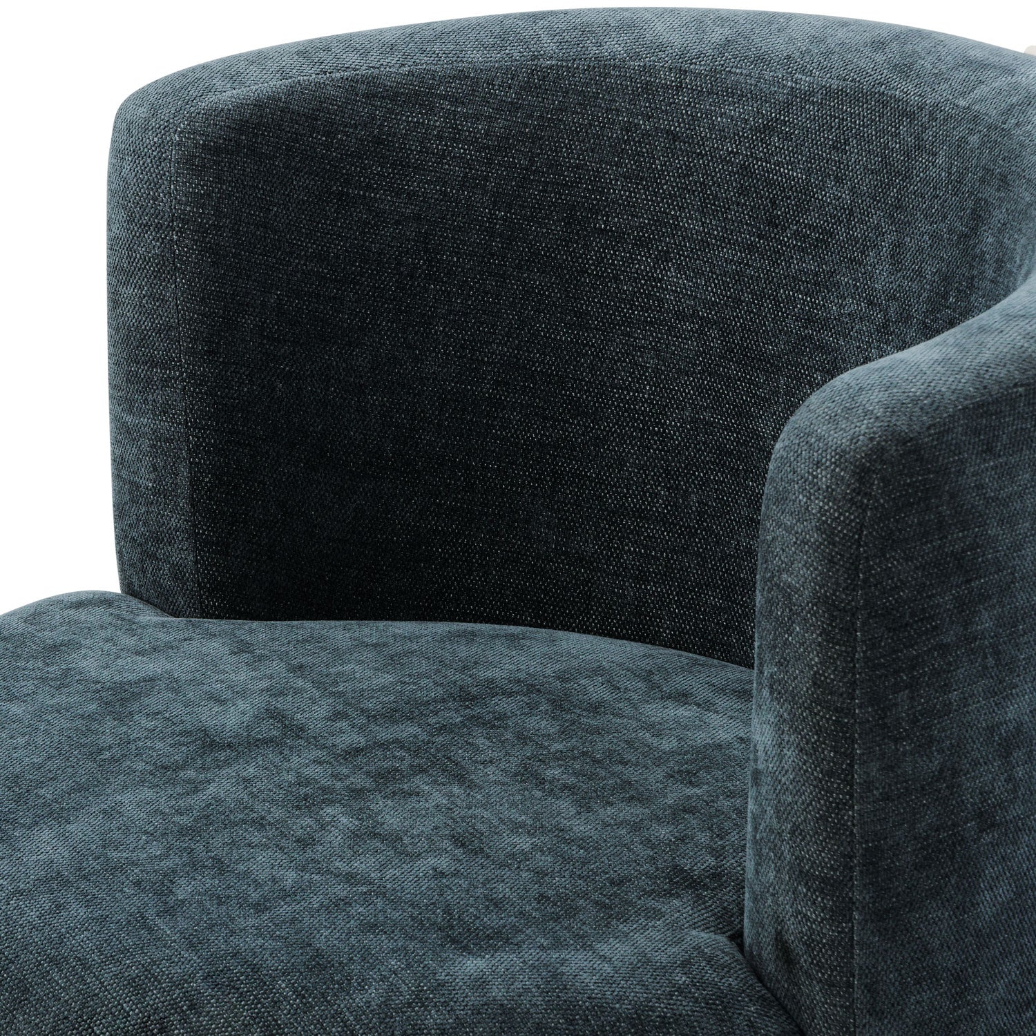 Poltrona Bonn Lino Solaris Azul Cobalto, Giratoria
