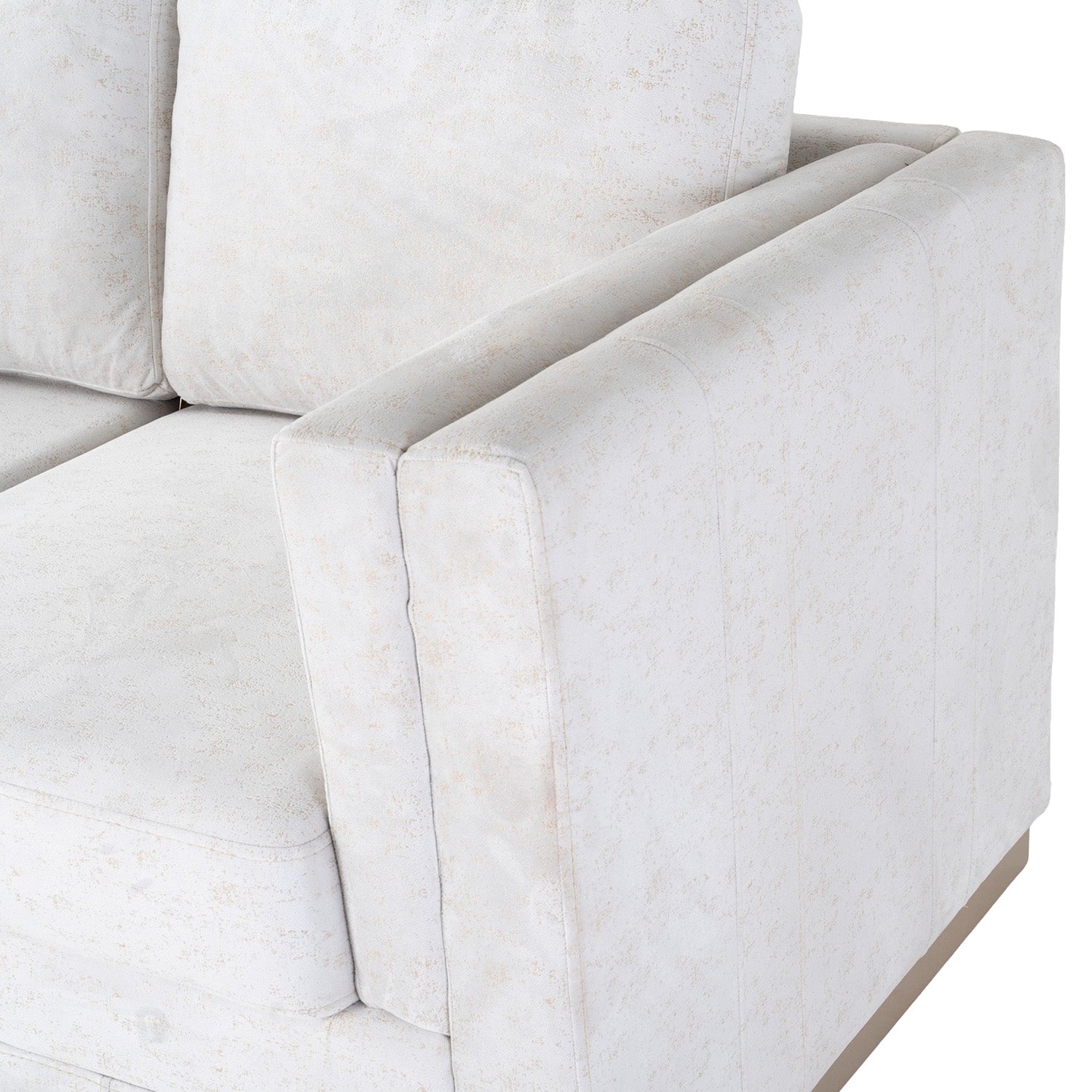 Sofá 3 Puestos Connor Lino Eleganza Crudo, Champaña