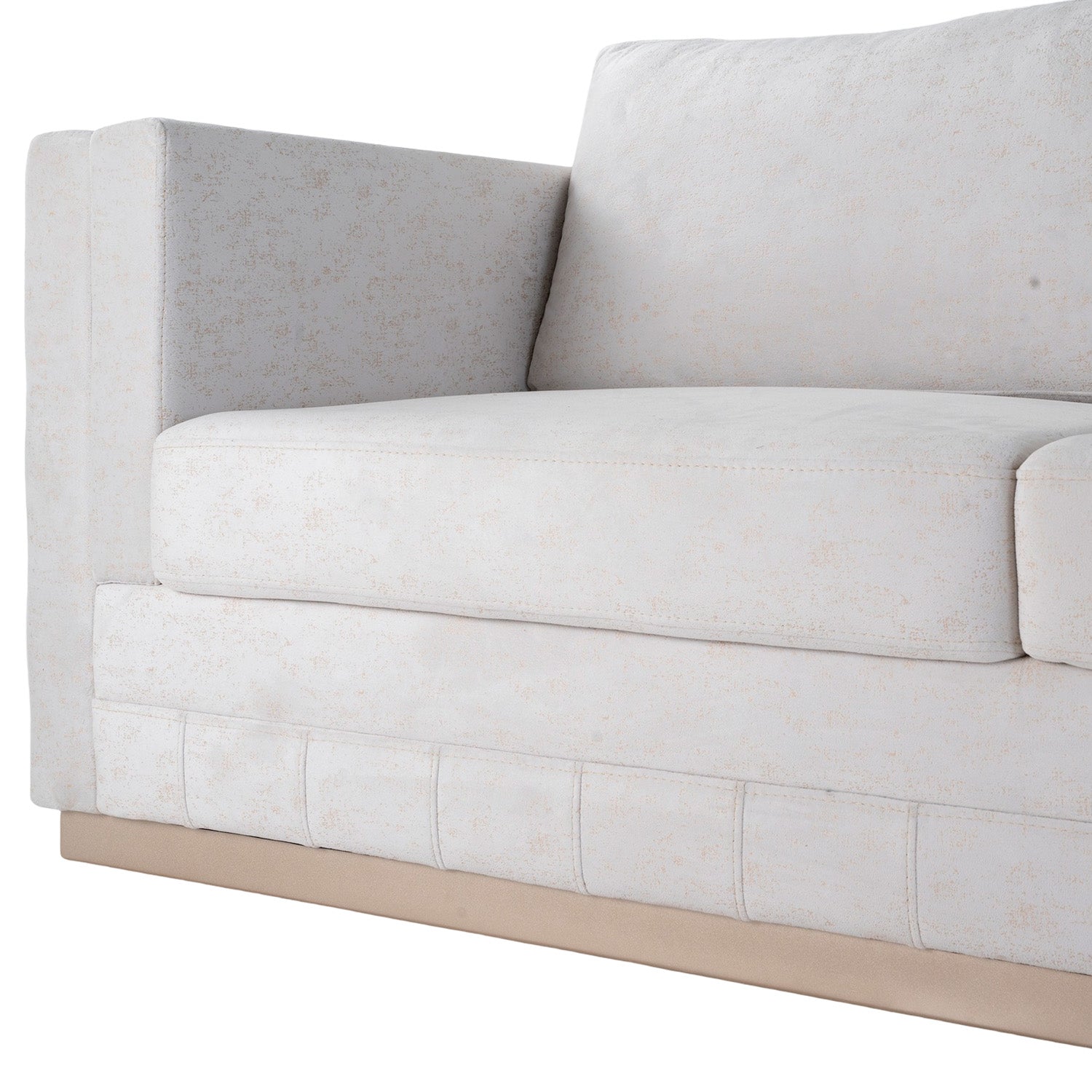 Sofá 3 Puestos Connor Lino Eleganza Crudo, Champaña