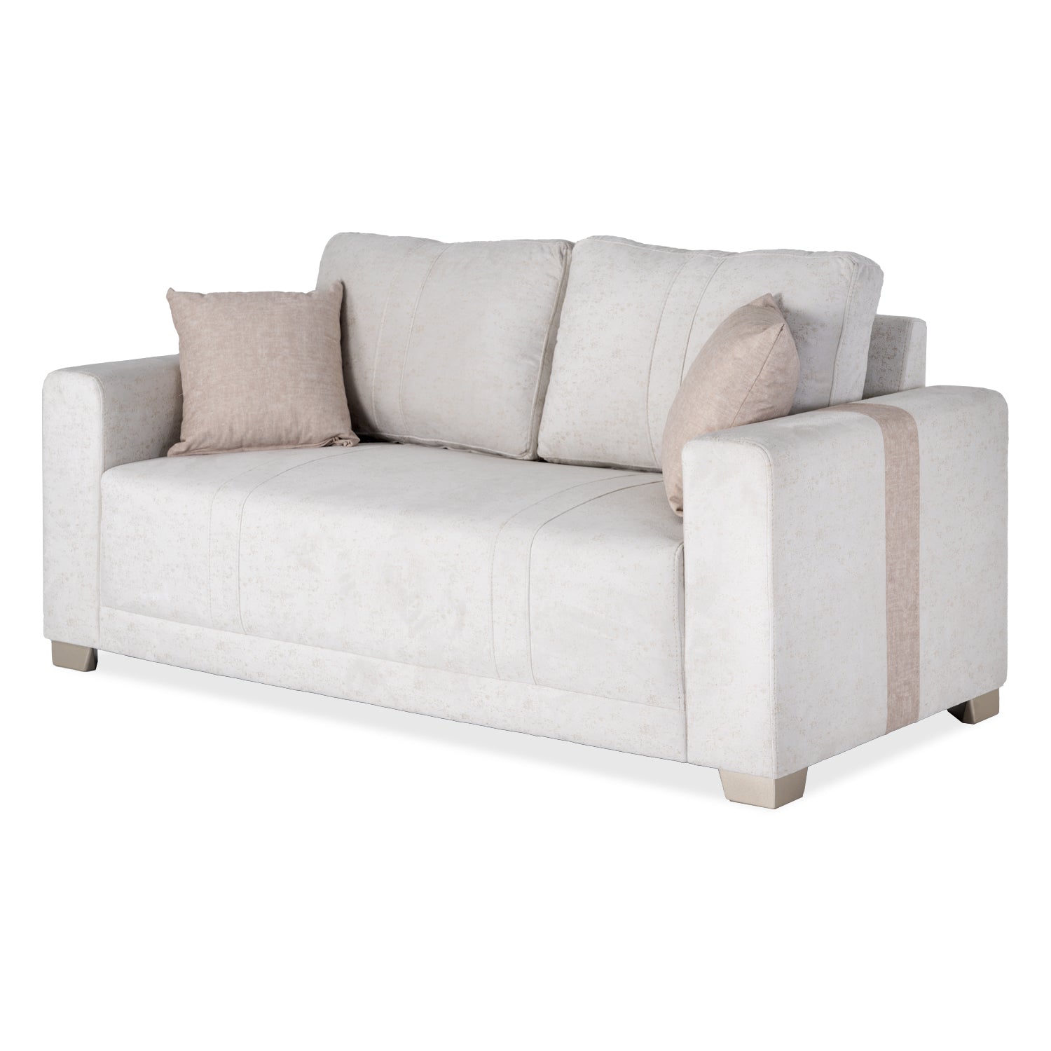 Sofá 3 Puestos Mark Lino Idilio Beige, Taupe y Champaña
