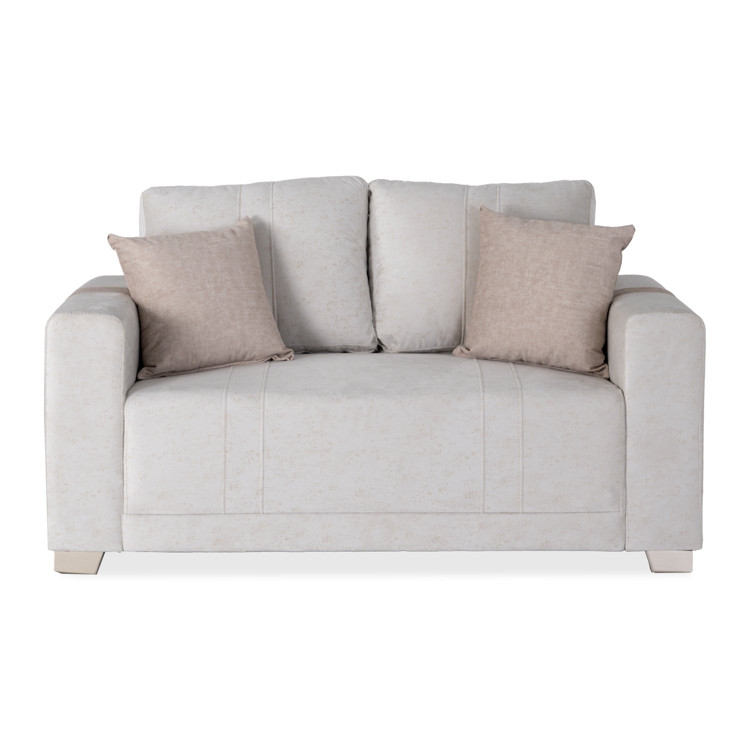 Sofa 2 Puestos Mark Lino Idilio Beige, Taupe y Champaña