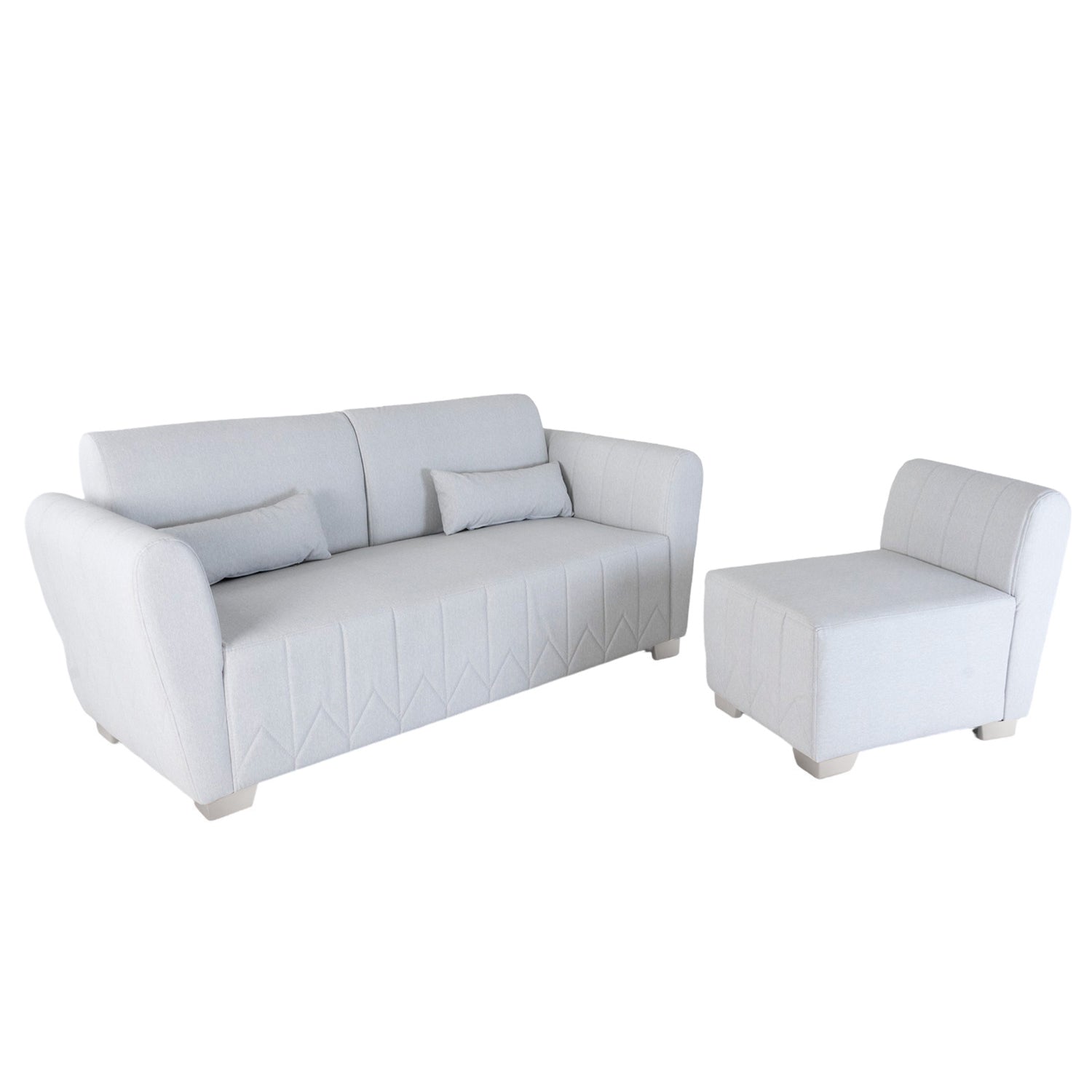 Juego de Sala Noah Eurocuero Gaira Gris, Plata