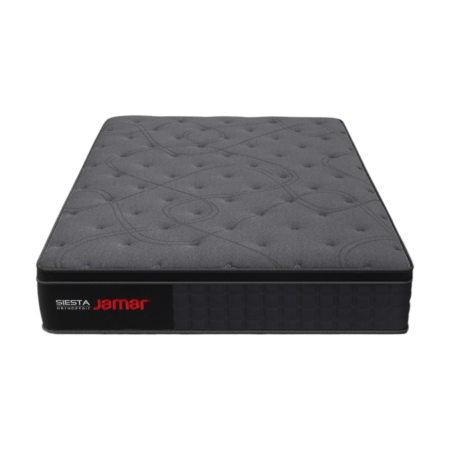 Colchon Twin 1.00 Siesta Orthopedic Negro, Gris