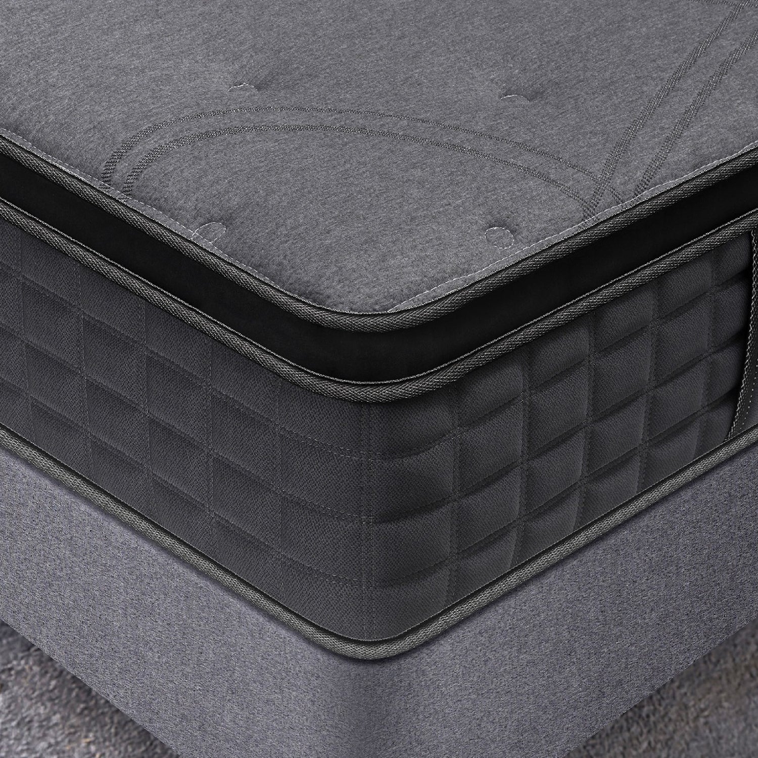Colchon Twin 1.20 Siesta Orthopedic Negro, Gris