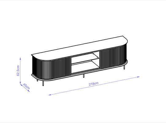 Mesa De Tv Frizz 218X62X45 Natural