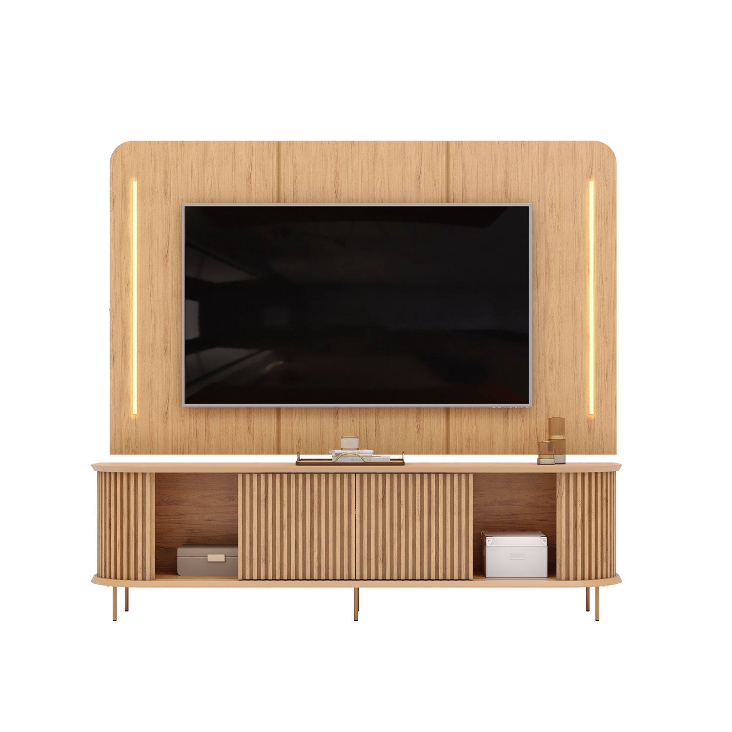 Centro De Entretenimiento Frizz 218X200X45 Natural