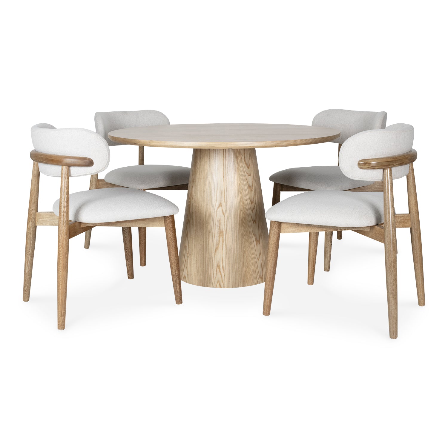 Comedor 4 Puestos Ankara Lino York Home Beige, Natural