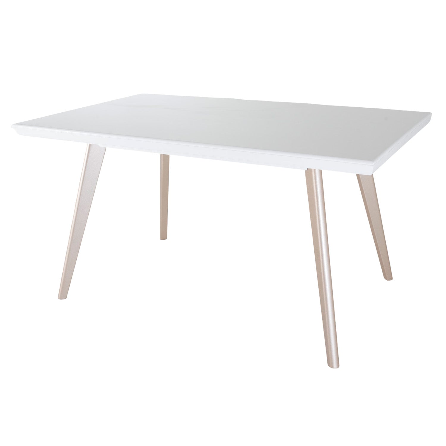 Comedor 6 Puestos Camille Eurolino Blanco, Champaña