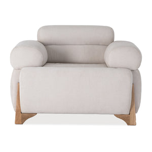 Poltrona Larisa Lino Logan Beige, Natural