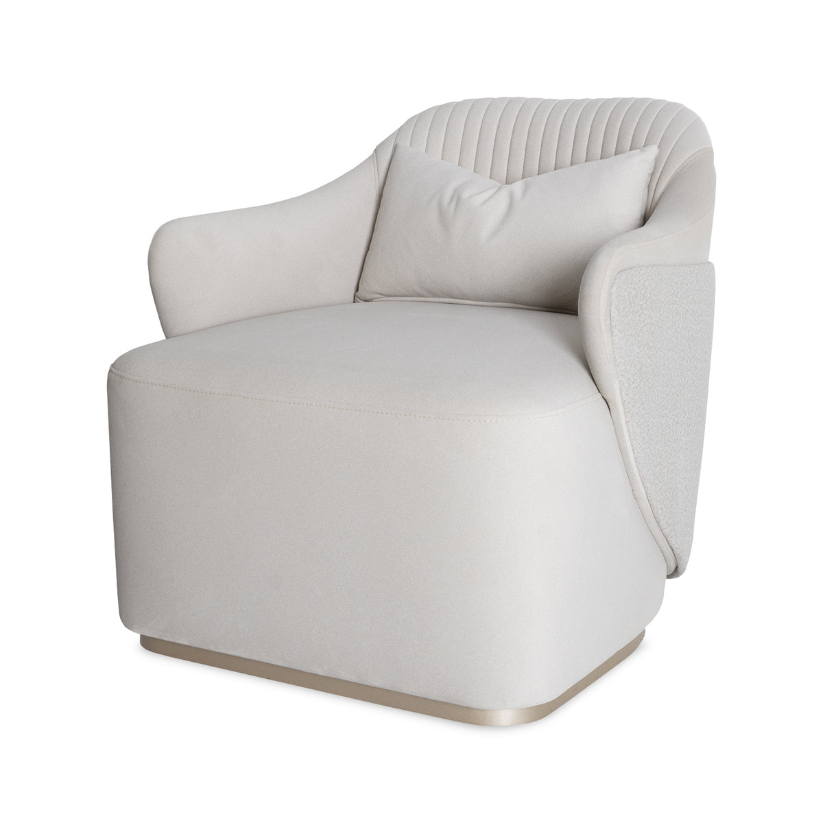 Poltrona Toscana Velvet Siena Marfil, Champaña