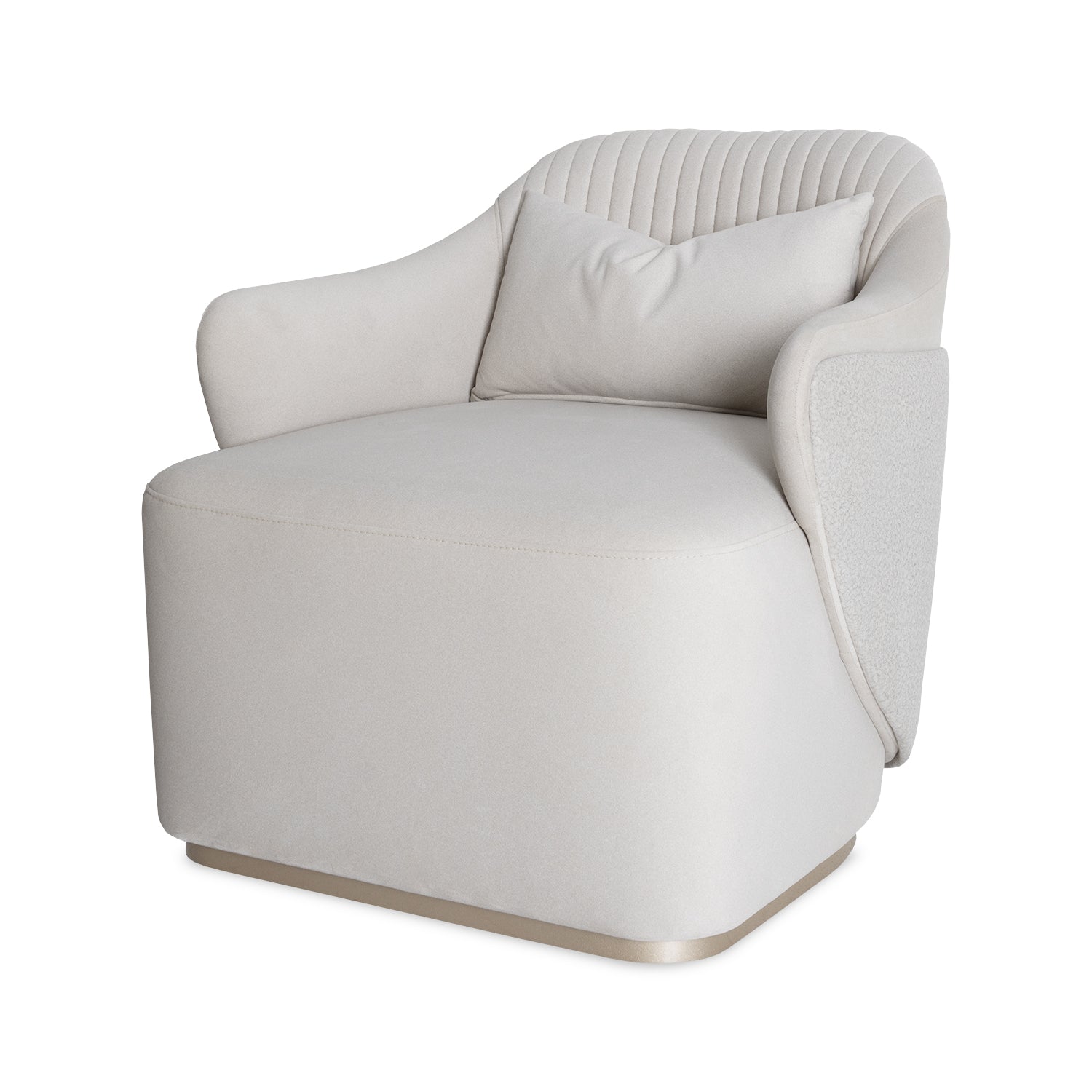 Poltrona Toscana Velvet Siena Marfil, Champaña