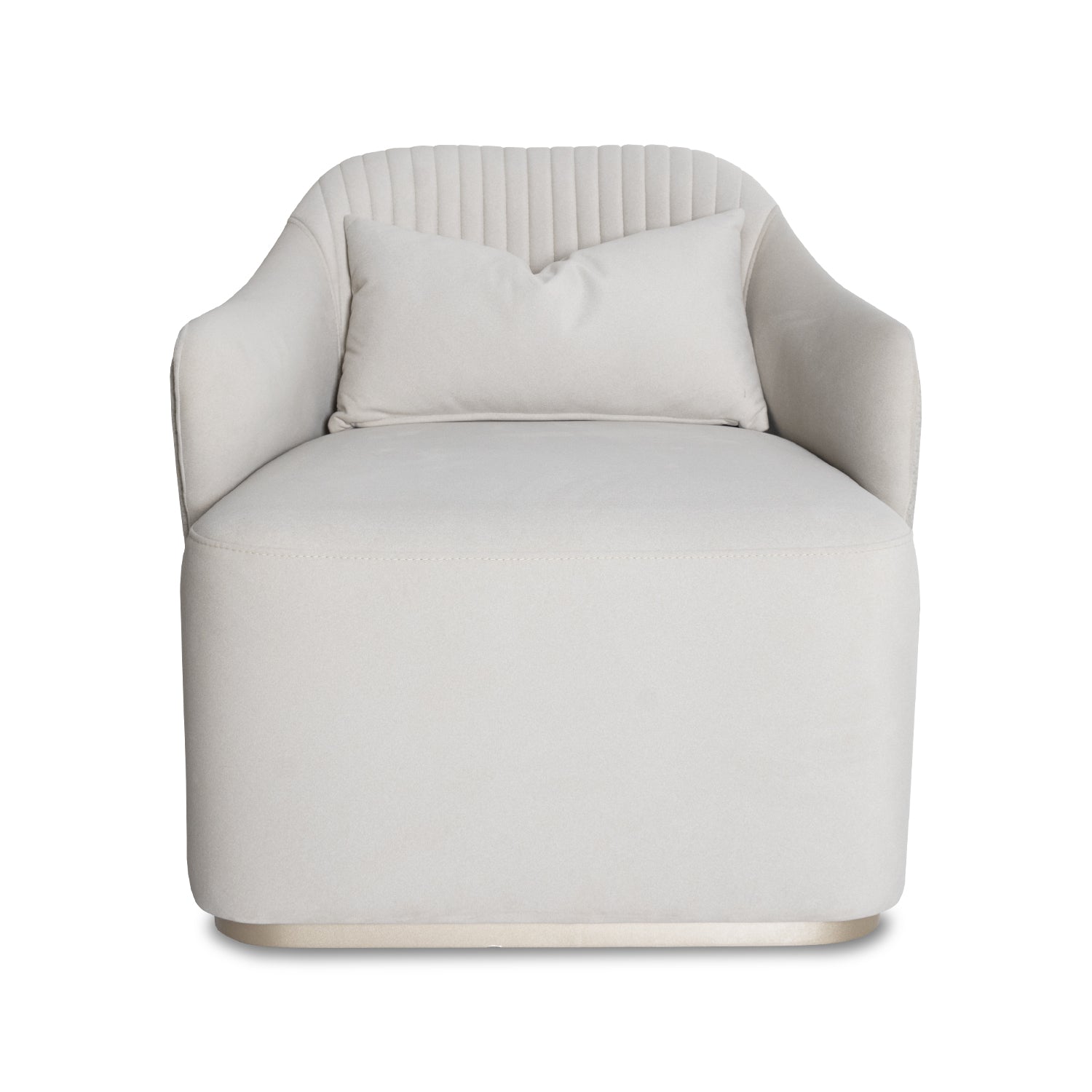 Poltrona Toscana Velvet Siena Marfil, Champaña