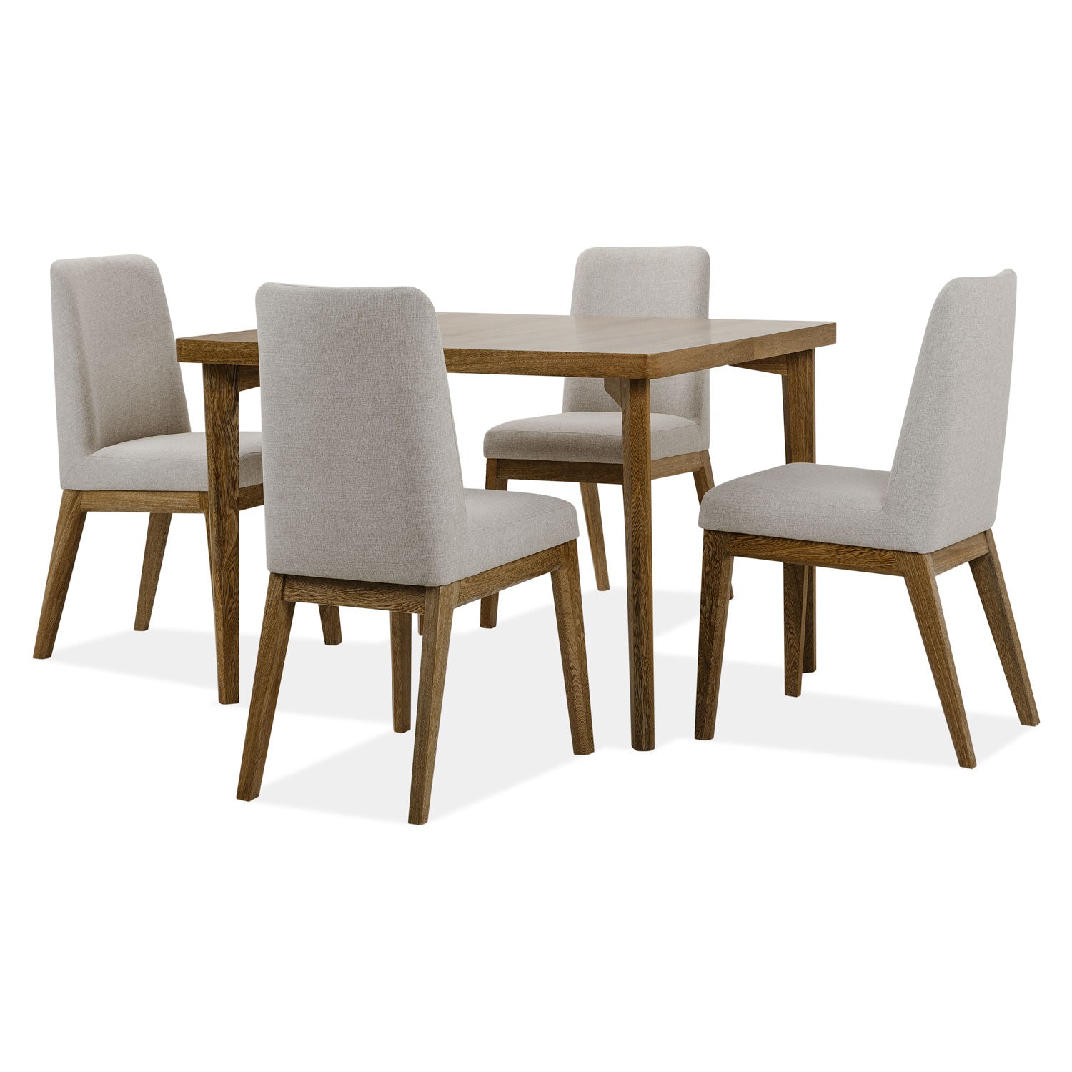 Comedor 4 Puestos Montana Lino Taupe, Natural