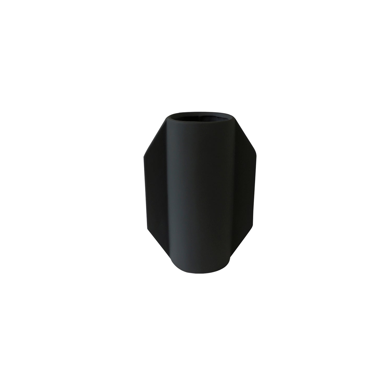 Jarron 17X23.5Cm Negro Aletas Urbano