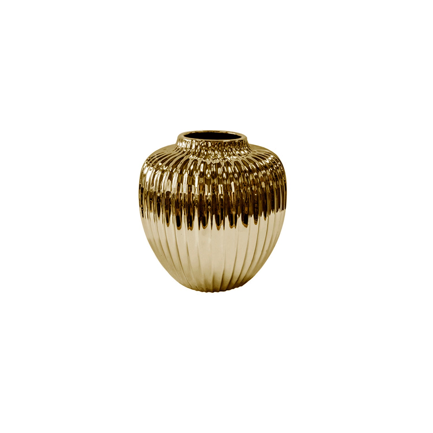 Jarron 22X23.5Cm Oro Lineas Niagara