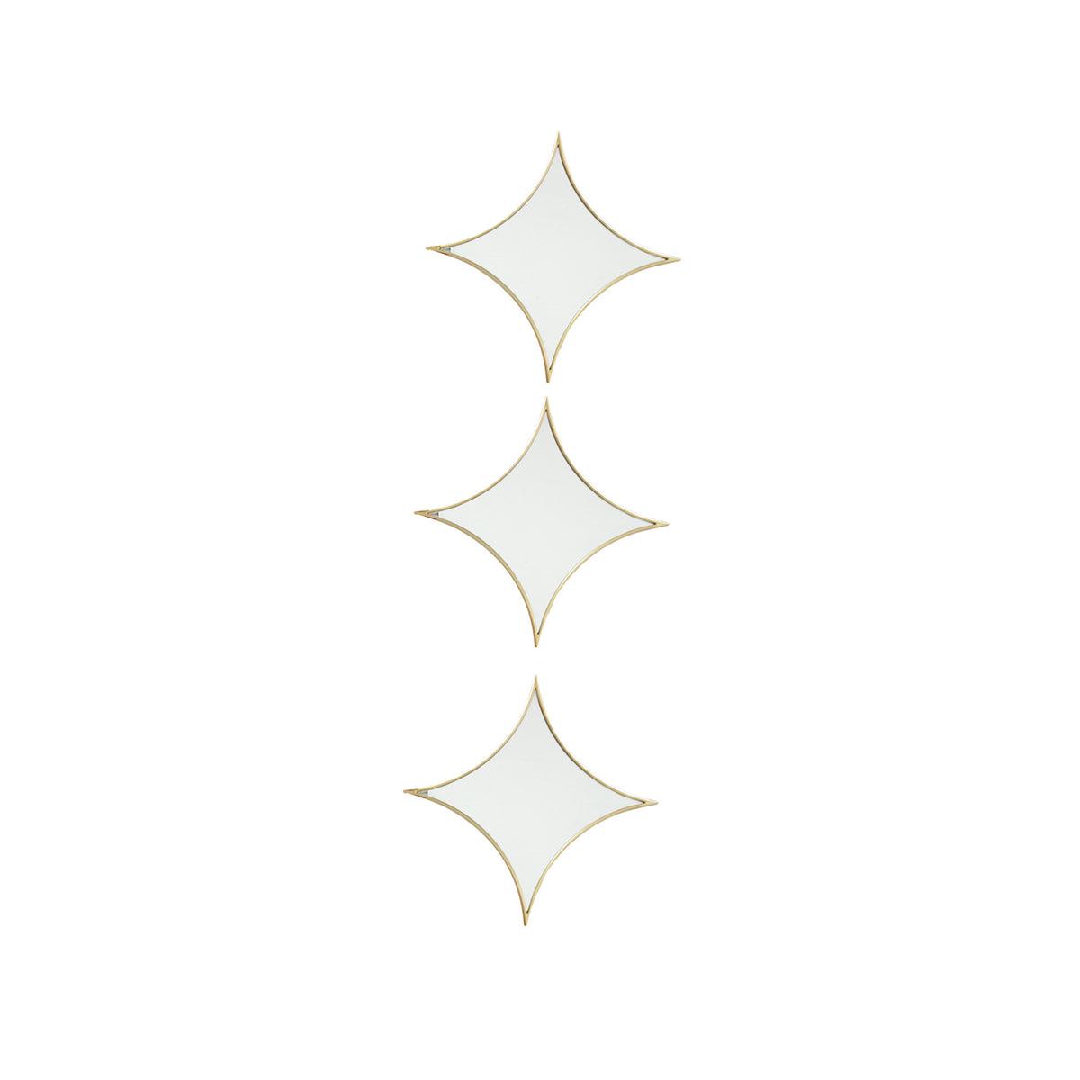 Espejo 25X25Cm Oro Setx3 Estrella Shine