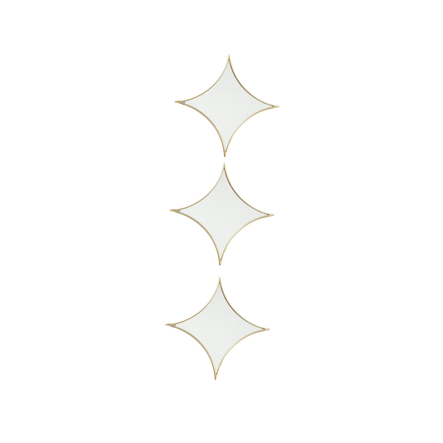 Espejo 25X25Cm Oro Setx3 Estrella Shine