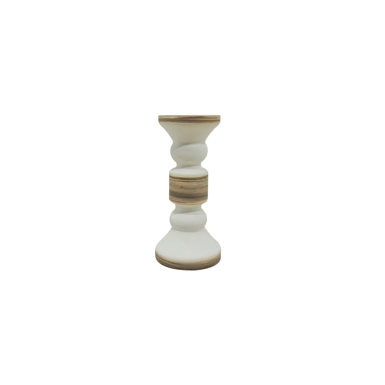Candelabro 11X22Cm Beige Lineas Lyon