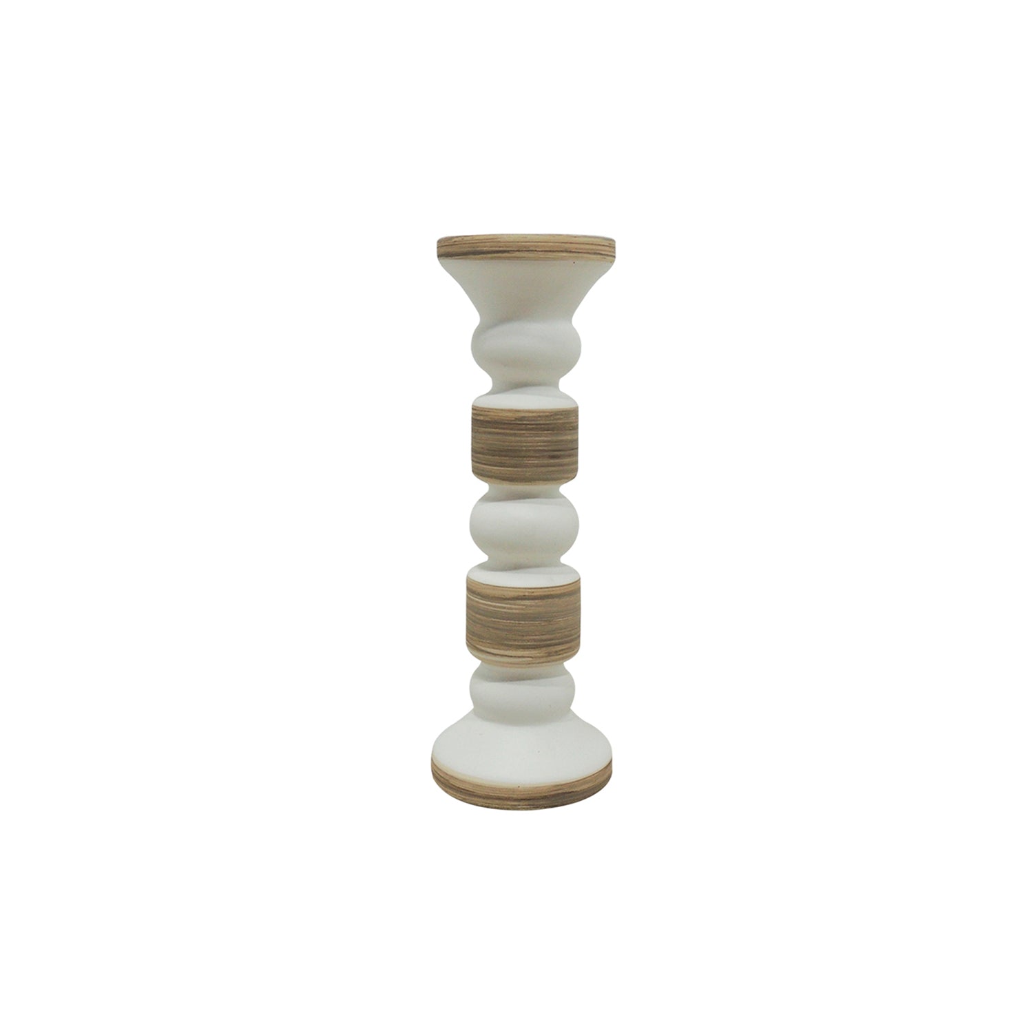Candelabro 11X30Cm Beige Lineas Lyon