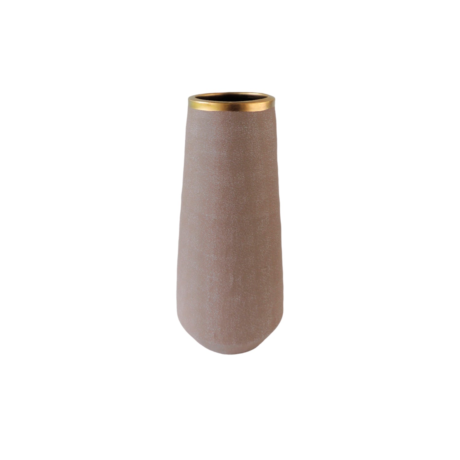 Jarrón 15X33Cm Beige Borde Oro Rabat