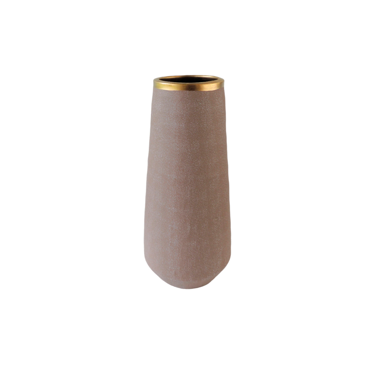 Jarrón 15X33Cm Beige Borde Oro Rabat