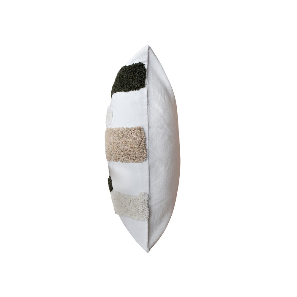 Cojin 45X45 Rustic 71 Blanco, Oliva