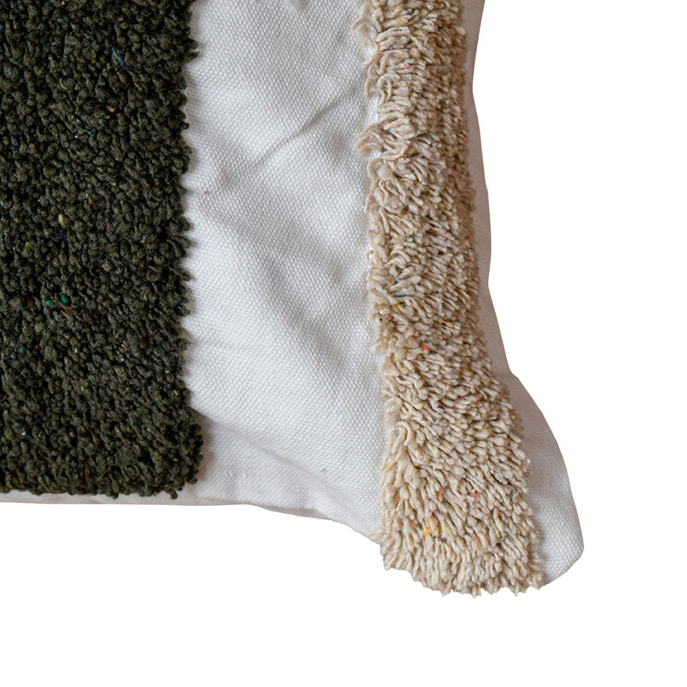 Cojin 45X45 Rustic 71 Blanco, Oliva