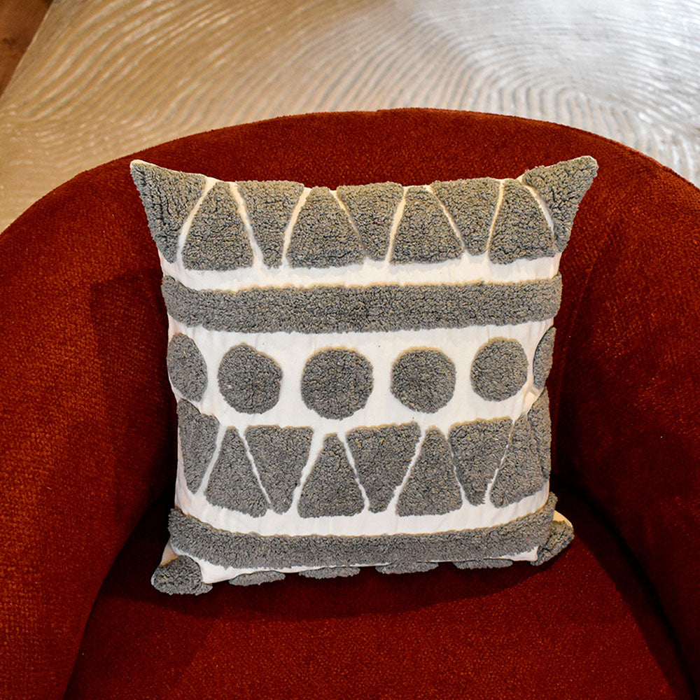 Cojin 45X45 Rustic 66 Gris, Beige