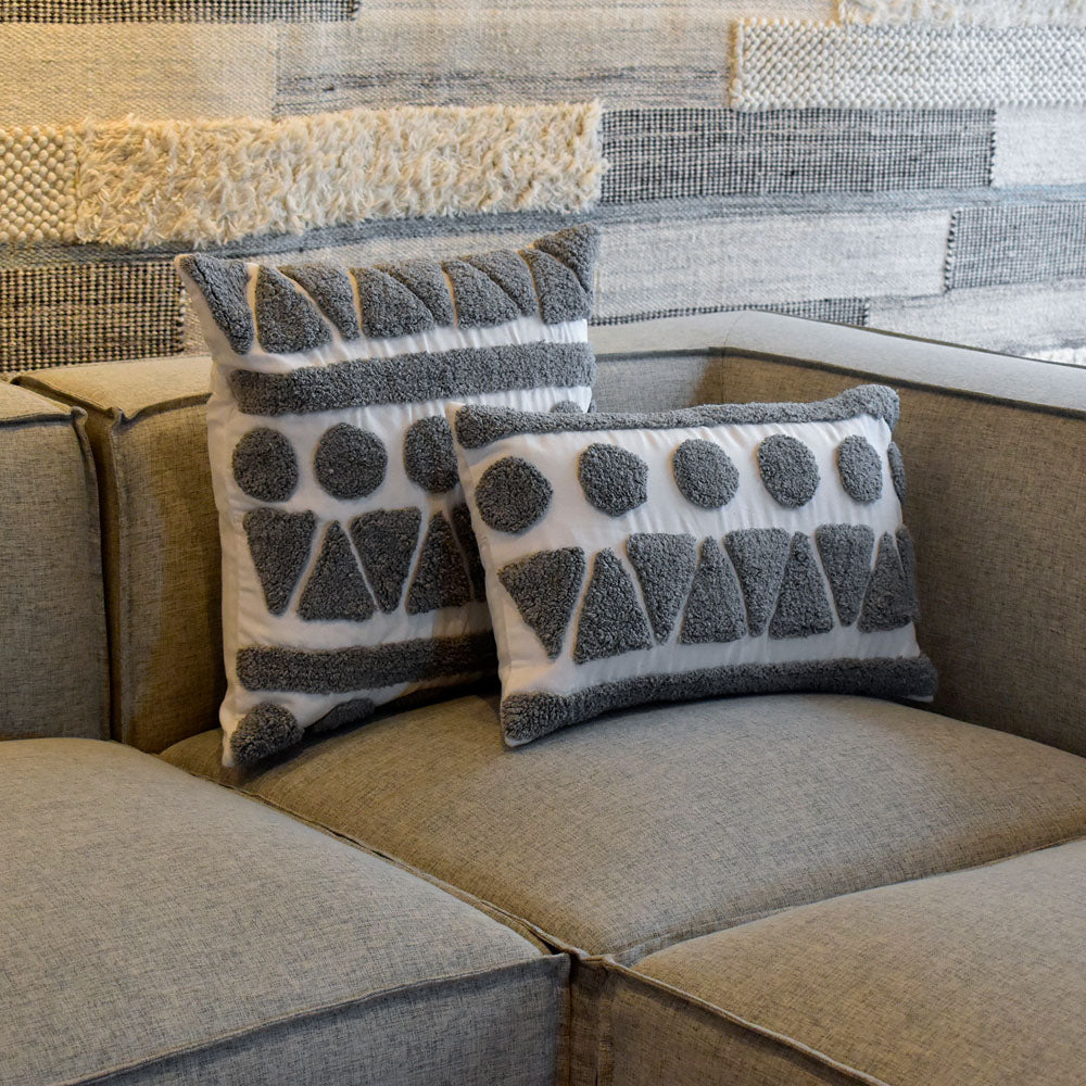 Cojin 45X45 Rustic 66 Gris, Beige