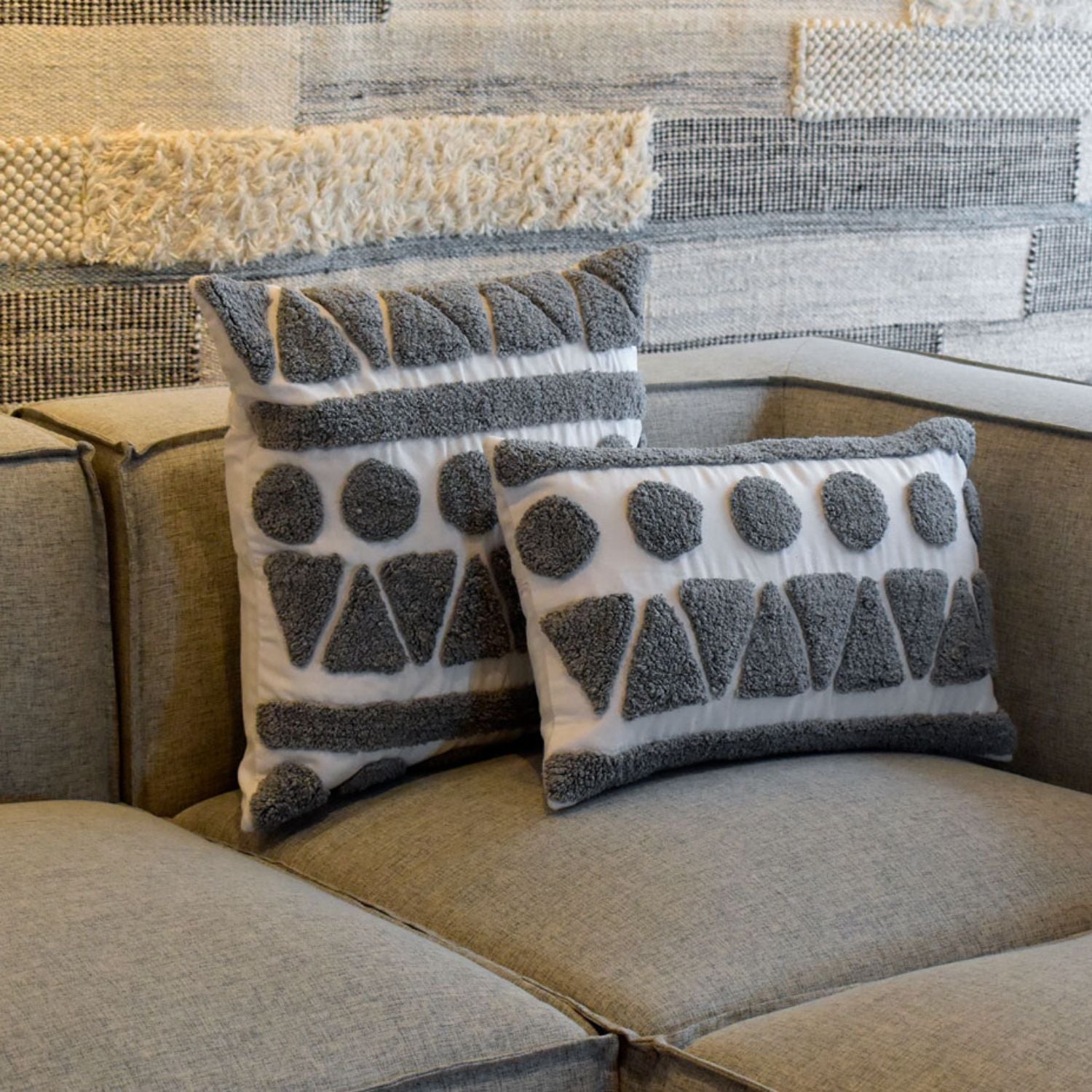 Cojin 30X50 Rustic 67 Gris, Beige