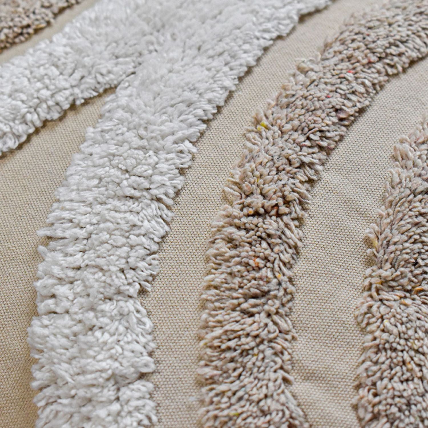 Cojin 45X45 Rustic 48 Beige, Blanco