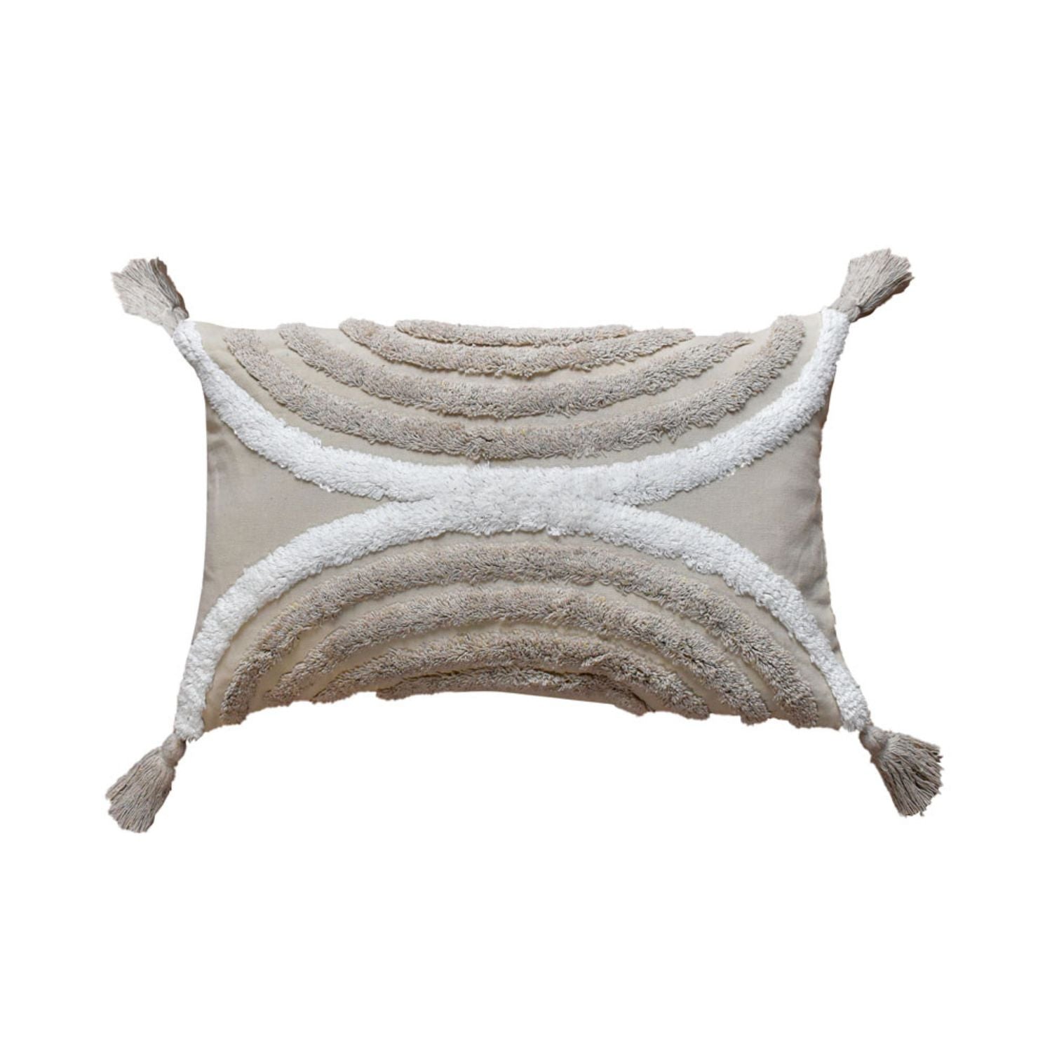 Cojin 30X50 Rustic 49 Beige, Blanco