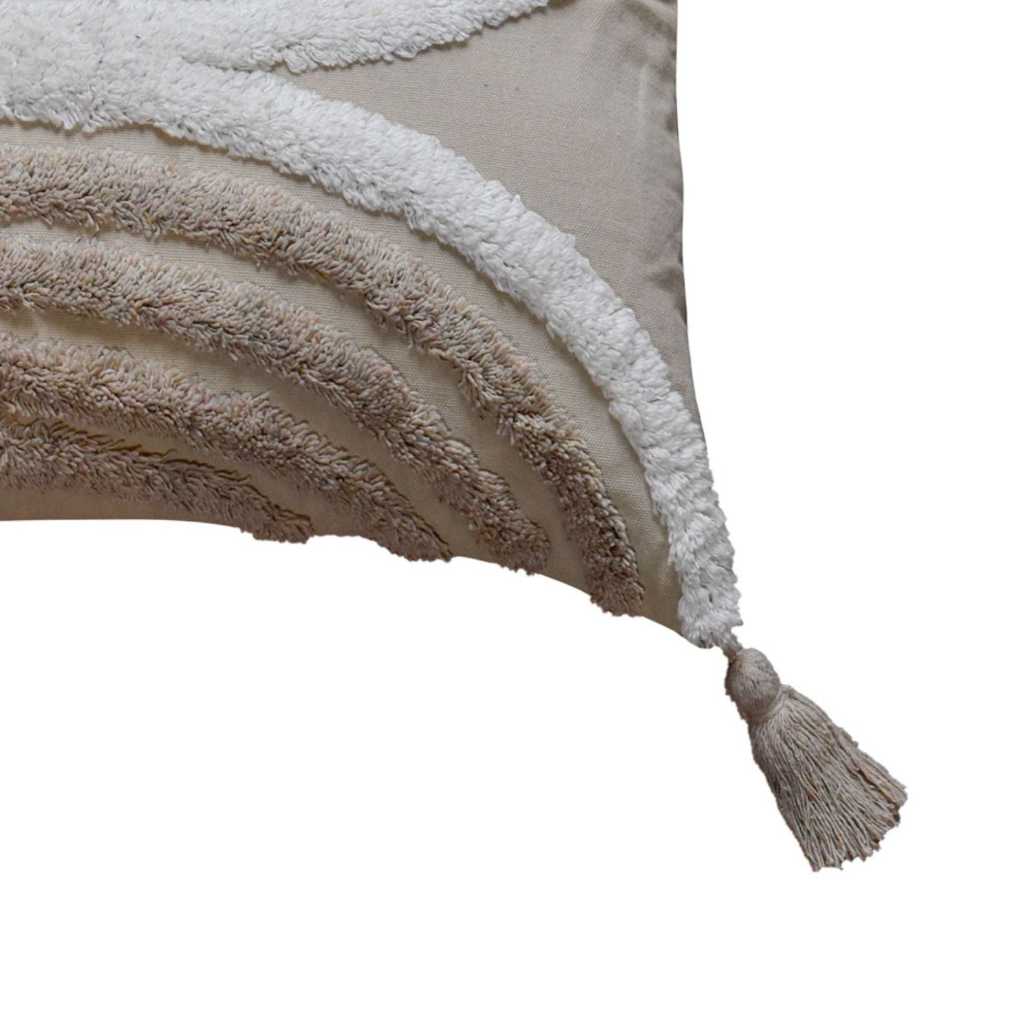 Cojin 30X50 Rustic 49 Beige, Blanco