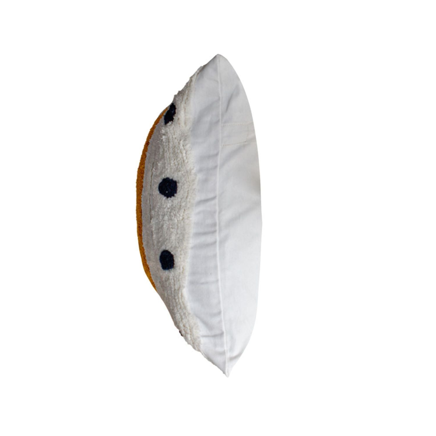 Cojin 45X45 Rustic 68 Blanco, Mostaza