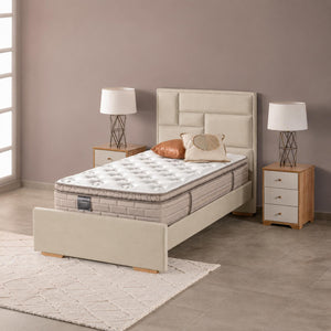 Colchón Doble Aurora Pillow Top + Gratis Cama Beige + 2 Almohadas