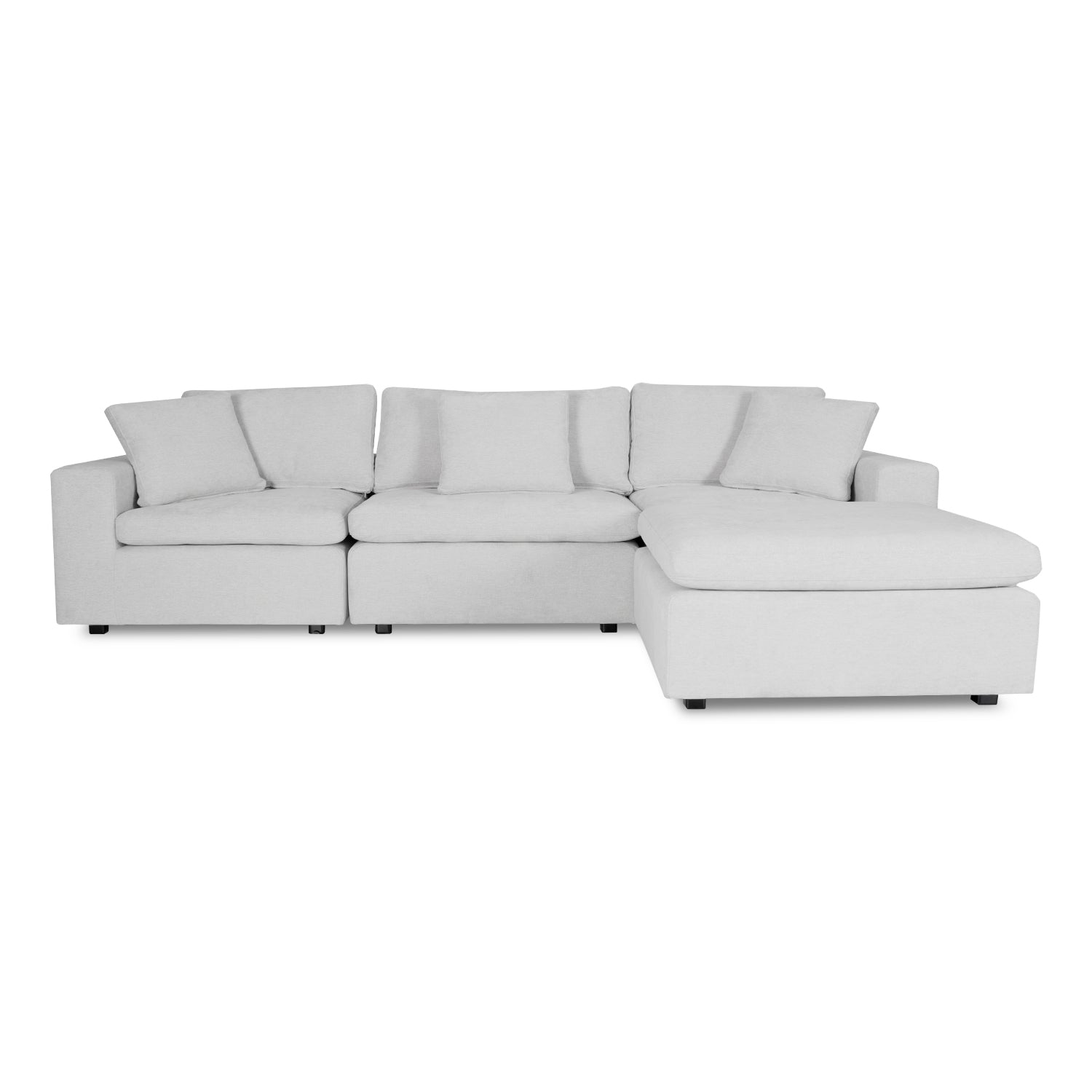 Juego de Sala Creta Velvet Impetu Plata, Negro Premium 3 Mts
