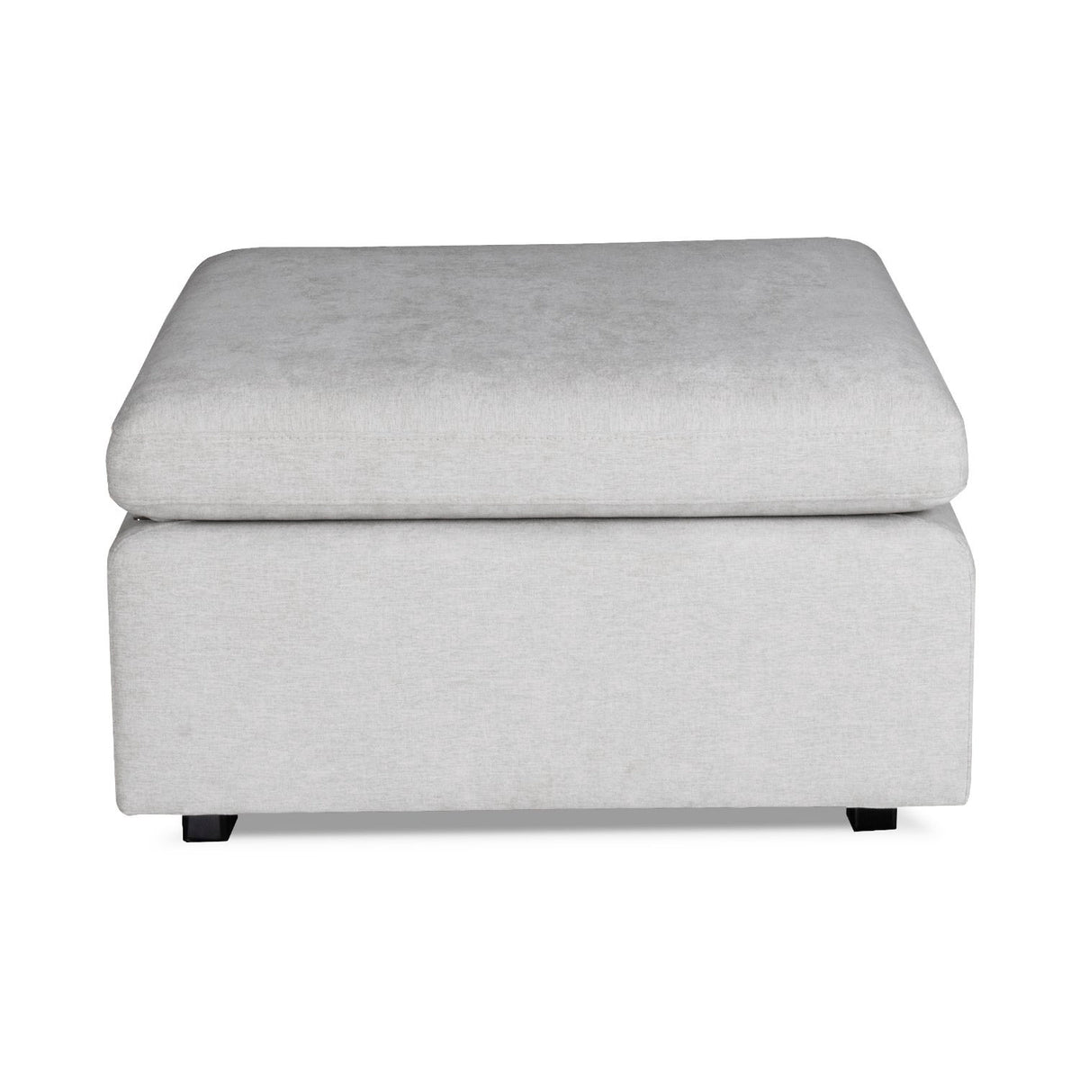 Puff Creta Velvet Impetu Plata, Negro